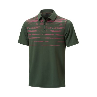 Camisa Polo Mizuno Breath Thermo Winter Jacquet Hombre Verdes Oscuro - Chile M972XAOLVY